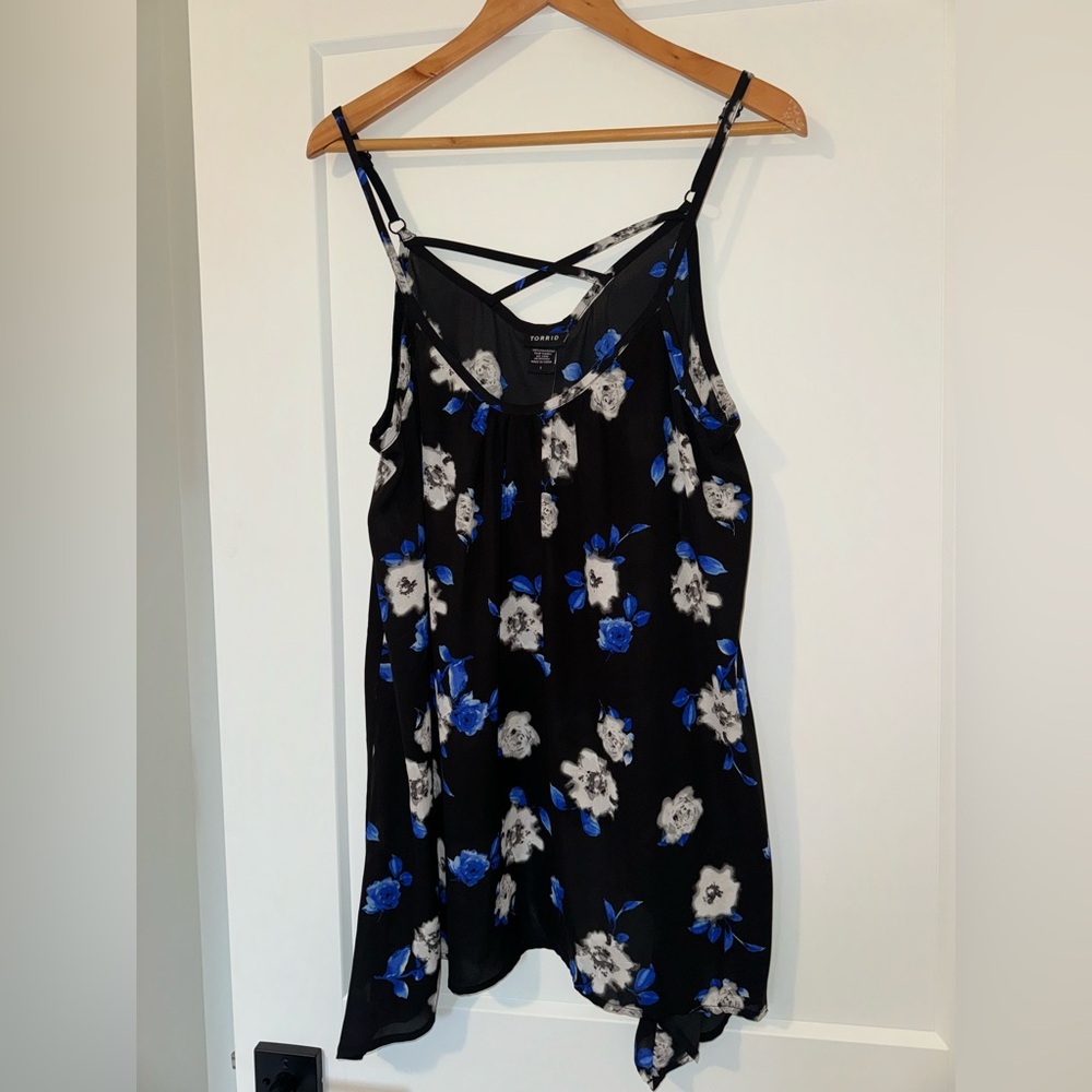 Torrid Floral Georgette X Back Flowy Cami